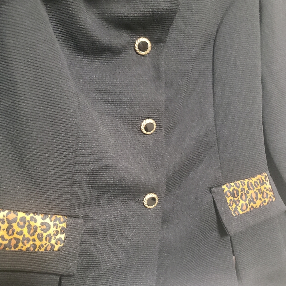 VTG NWT 80's Pablo Petites NY Sz 14P Leopard J… - Picture 10 of 16